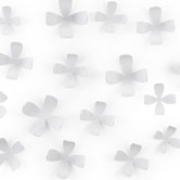 Wall Flower in White (Set of 25)
