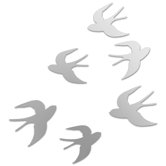 Tweet Wall Art in Chrome (Set of 6)