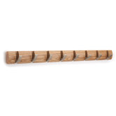 Flip Wood with 8 Hooks Wall-Mount Rack