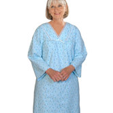 Women's Flannel Nightgown in Blue Print