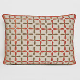 Petals Linen Embellished Decorative Pillow