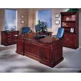 Keswick Executive "L" Desk Suite with Bookcase and Lateral File