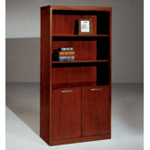 Summit-Reed 72" H Bookcase with Cabinet (Fully Assembled)