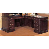 Wellington Right "L" Executive Desk with 10 Drawers
