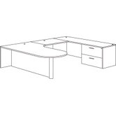 Fairplex Right Executive Corner Peninsula/Bullet Lateral File "U" Desk