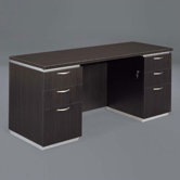 Pimlico 72" W Kneehole Credenza with Flat Ends (Flat Pack)