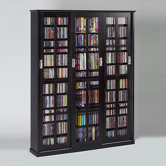 Sliding Glass 3 Door Multimedia Cabinet