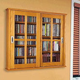 Glass Door Multimedia Wall Mounted Cabinet