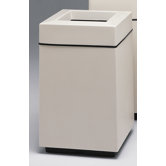 Fiberglass Series 25 Gallon Side Entry Square Receptacle