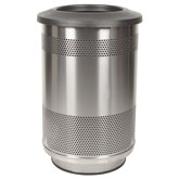 Stadium Series 55 Gallon Stainless Steel Standard Unit with Flat Top Lid