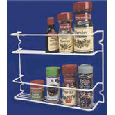 Two Shelf Spice Rack in White