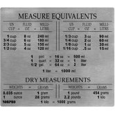Stainless Steel Measure Equivalents Magnet