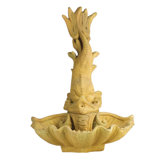 Fiber Stone Dolphin Spitting and Shell Fountain