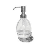 Cantori Free Standing Clear Glass Soap Dispenser