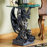 Hastings the Warrior Dragon Sculptural End Table