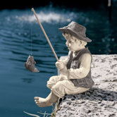 Frederic The Little Fisherman of Avignon Statue