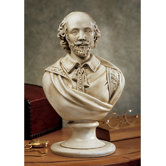 William Shakespeare Desktop Sculptural Bust in Antique Stone