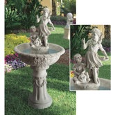 Resin Nature's Children Sculptural Fountain