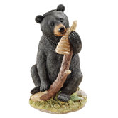 Black Honey the Curious Bear Cub Statue