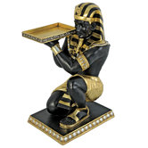 Egyptian Pharaoh's Kneeling Nubian Servant End Table