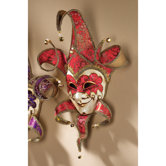 Carnival Masquerade Jester Mask Regale Rosso