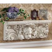 Cathedral Cherub Sculptural Wall Shelf