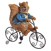 Special Delivery Squirrel Bicycle Messenger Garden Statue