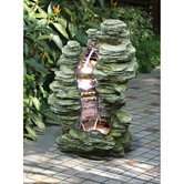 Mineral Point Cascading Resin Garden Fountain