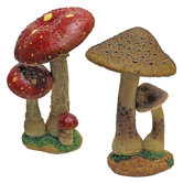 Mystic Forest Mushroom Statue (Set of 2)