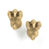 Talons of the Dunheviel Dragon Wall Sculpture in Grey Stone (Set of 2)