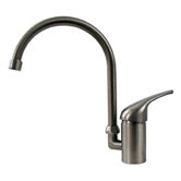 Flamingo II One Handle Single Hole Kitchen Faucet with Gooseneck Swivel Spout