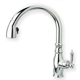 Metrohaus One Handle Single Hole Kitchen Faucet with Traditional Style Lever and Pull-out Spray