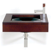 Antonio Miro Iroko Wood Wall Mount Bath Sink on Right Side