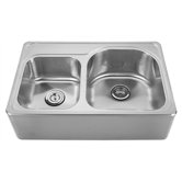 Noah's Front - Apron Double Bowl Drop in Kitchen Sink