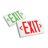 LED Exit Sign with Battery Backup in Black