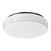 Decorative Circline Round Two Light Flush Mount in White