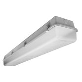 54W Industrial Vaportite One Light Strip Light in Baked White Enamel