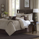 Dune 7 Piece Comforter Set in Beige