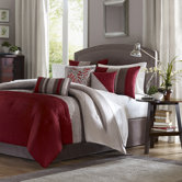 Tradewinds 7 Piece Comforter Set in Red