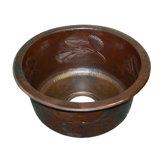 Pinecones Hand Hammered Copper Bar Sink