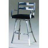 Director Contemporary Swivel Barstool with Arms