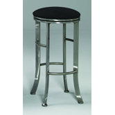 High Rise 30" Quick-Ship Backless Swivel Barstool in Pewter