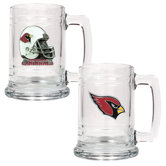 NFL 15oz. Glass Tankard with Helmet Logo (Set of 2)