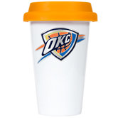 NBA 12oz Double Wall Tumbler with Orange Lid