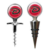 MLB Cork Screw and Wine Bottle Topper Set