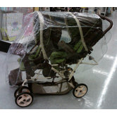 Tandem (Front and Back) Stroller Rain and WeatherBug Cover