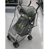 Twin Handle Single Stroller Rain and WeatherBug Cover