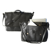 Deluxe Expandable 17" Laptop Brief in Black