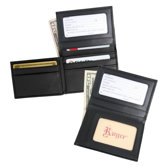Double ID Flip Credit Card Wallet in Black