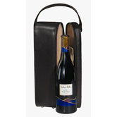 Man Made Leather Single Wine Presentation Case in Black